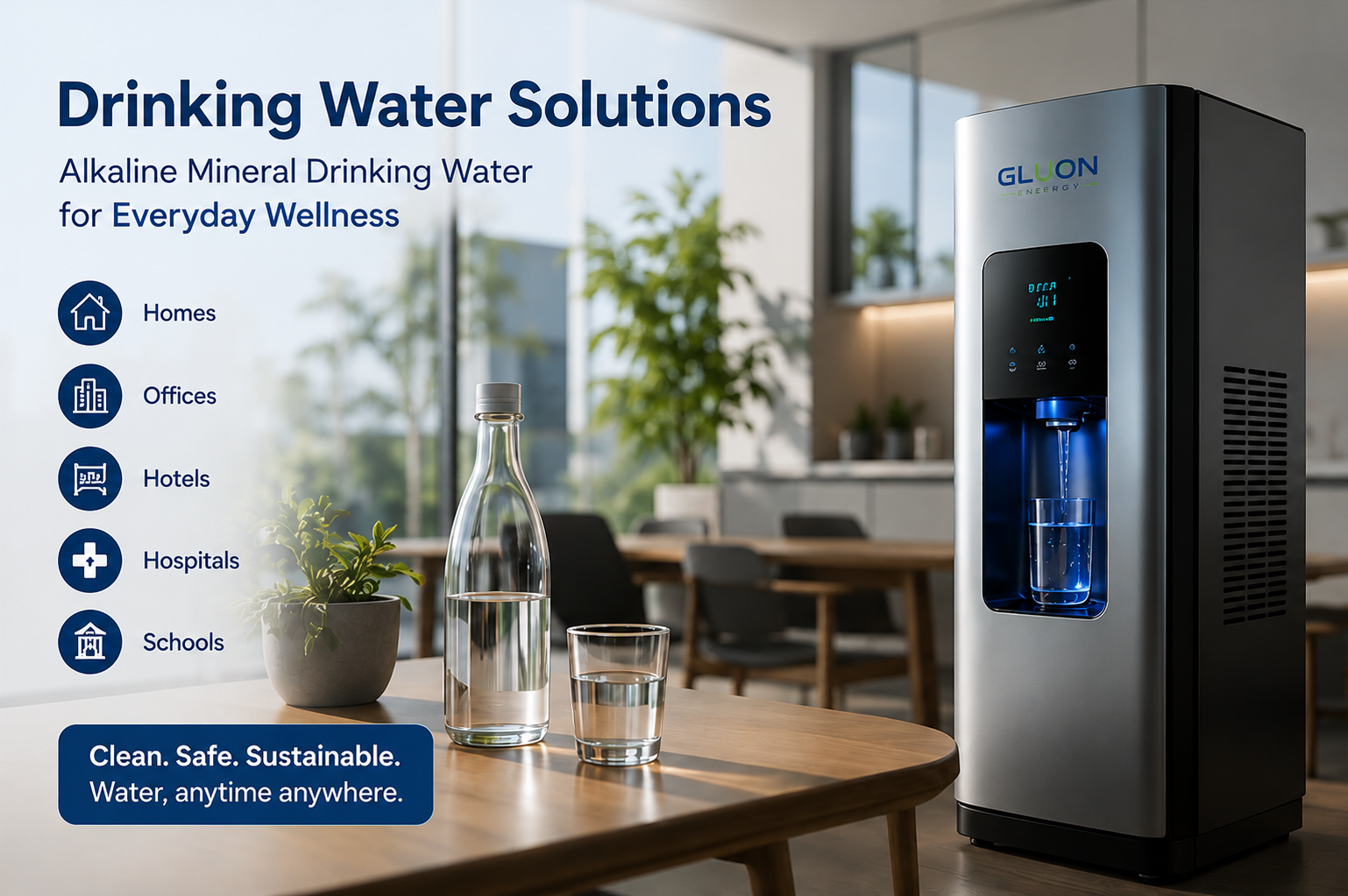 Alkaline Mineral Drinking Water for Everyday Wellness by gluon.energy
